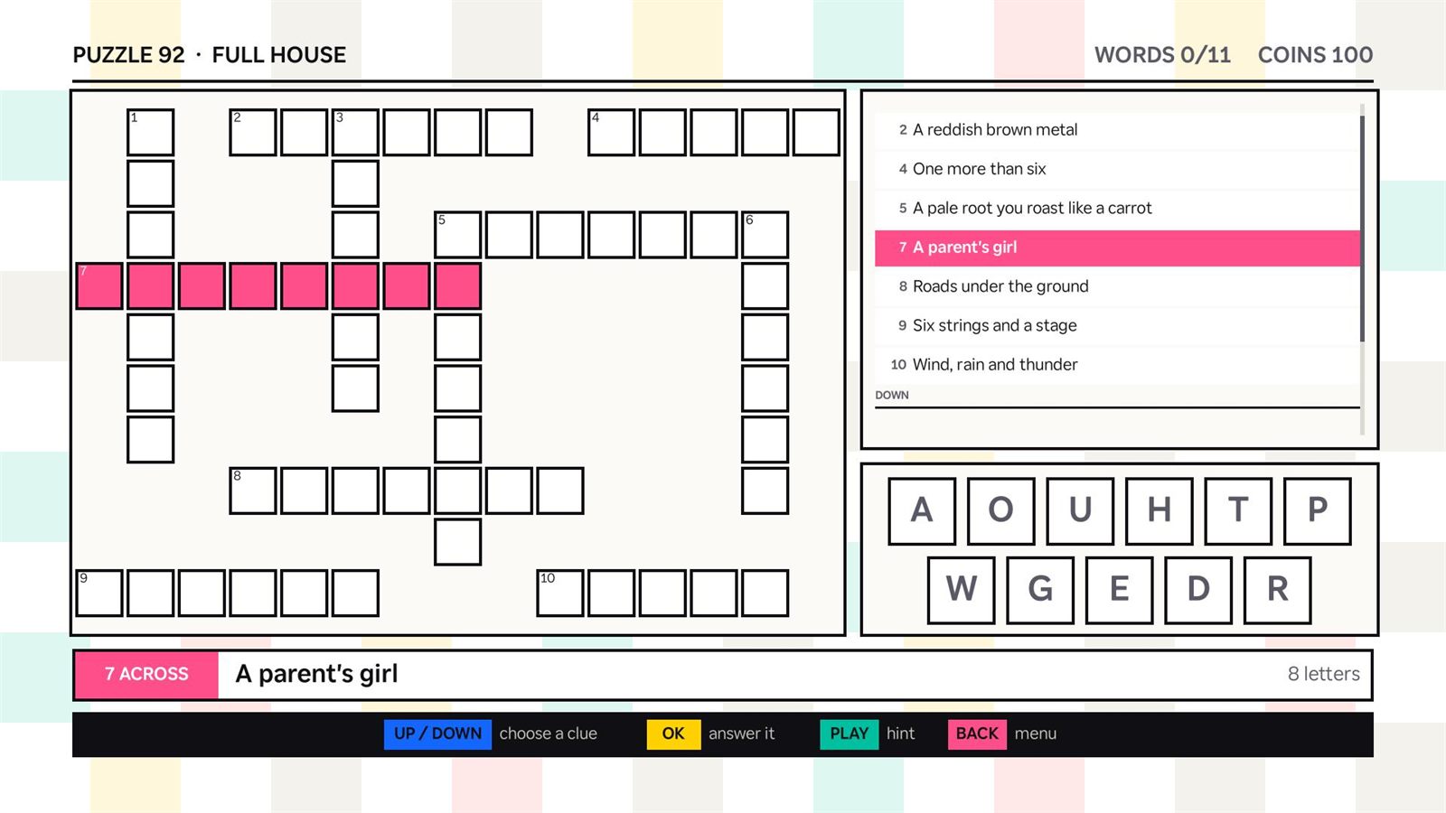 Crossword screenshot 5 on Roku TV